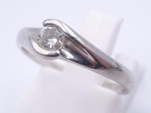 Pt850 ダイヤ 0.15ct リング 3.4g